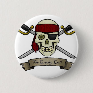 pirate-skull-crossbones-jolly-roger-colouring-page 6 cm round badge