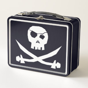 +{{ Pirate Skull & Crossbones }}+ Metal Lunch Box