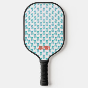 Pirate Skull Crossbones NAME Sports Colourful Kids Pickleball Paddle