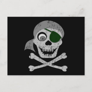 Pirate Skull & Crossbones Postcard