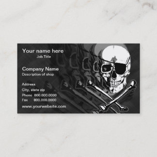 Pirate Skull & Crossbones Template Business Card