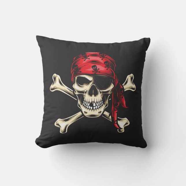 Pirate Skull Cushion (Front)