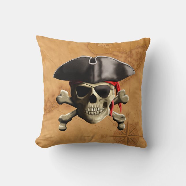 Pirate Skull Cushion (Front)