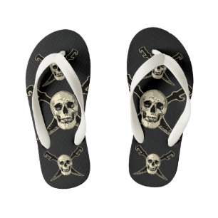 Pirate (Skull) - Custom Flip Flops, Kids Kid's Thongs