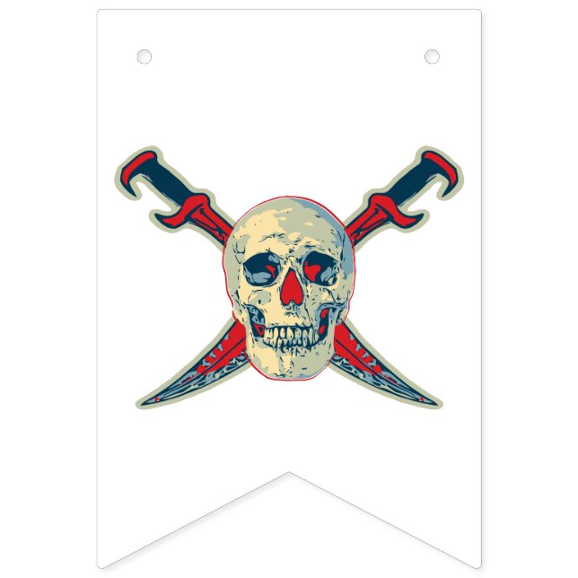 Pirate (Skull) - Custom Swallowtail Party Bunting (Sixteenth Flag)