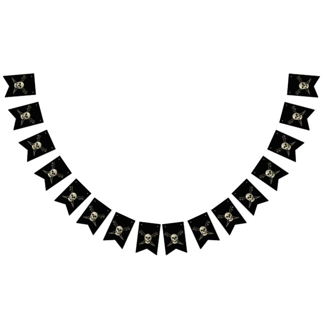 Pirate (Skull) - Custom Swallowtail Party Bunting Bunting (All)