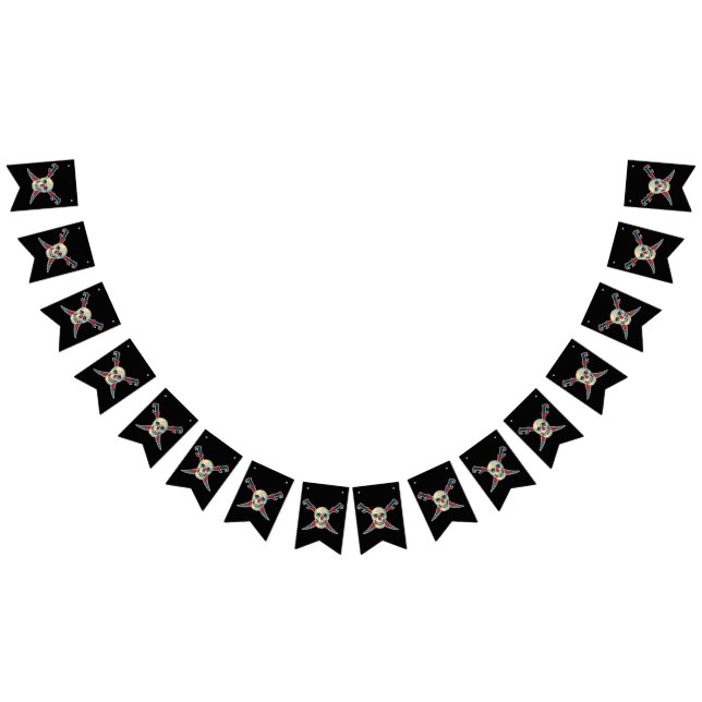 Pirate (Skull) - Custom Swallowtail Party Bunting Bunting (All)