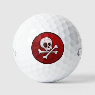 Pirate Skull - Danger! Novelty Golfer Gift    Golf Balls