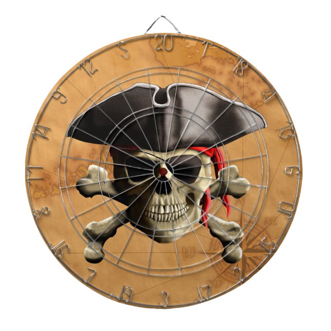 Pirate Skull Dartboard (Front)