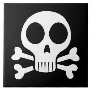 Pirate Skull Design Ceramic Tile