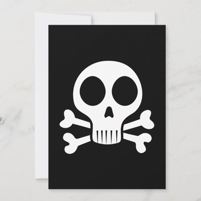 Pirate Skull Design Invitation (Front)
