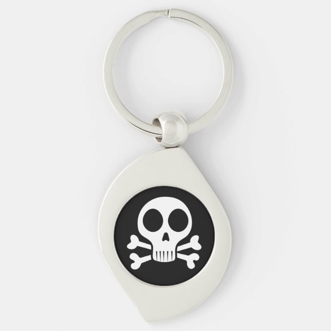 Pirate Skull Design Key Ring (Front)