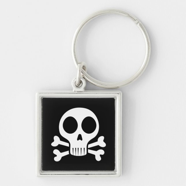 Pirate Skull Design Key Ring (Front)