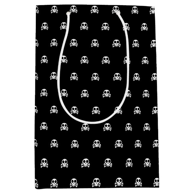 Pirate Skull Design Medium Gift Bag (Front)