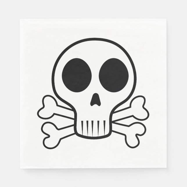 Pirate Skull Design Napkin (Front)