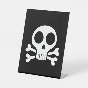 Pirate Skull Design Pedestal Sign