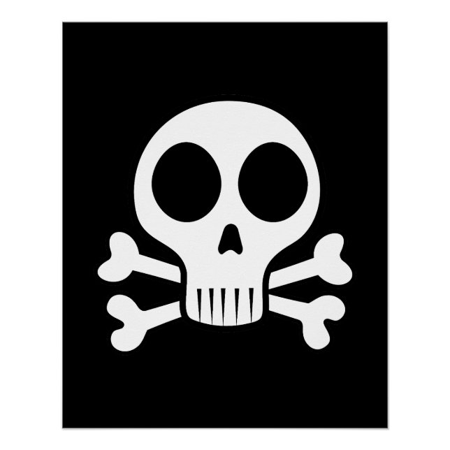 Pirate Skull Design Poster (Front)