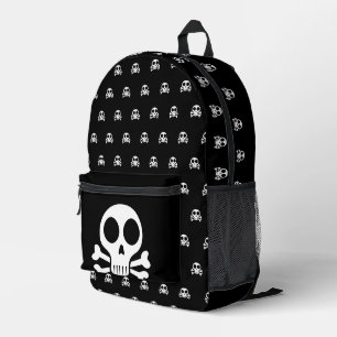 Pirate Skull Design Printed Backpack