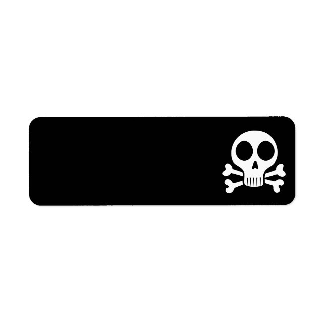 Pirate Skull Design Return Address Label (Front)