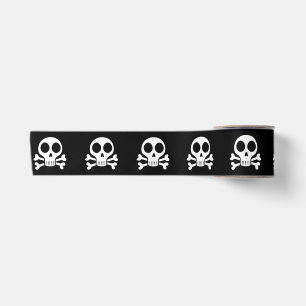 Pirate Skull Design Satin Ribbon