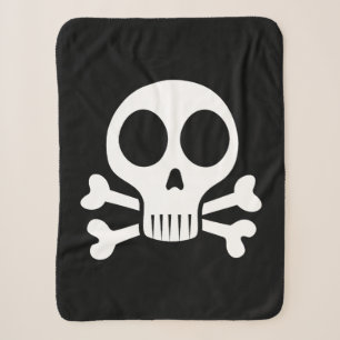 Pirate Skull Design Sherpa Blanket