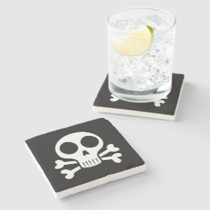 Pirate Skull Design Stone Coaster