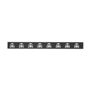 Pirate Skull Design Wrap Around Label