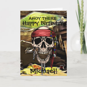 Pirate Skull Ghost Ship cannon Card