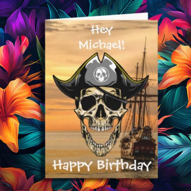 Pirate Skull Ghost Ship  Card (Creator Uploaded)
