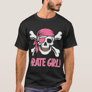 Pirate Skull Girls Pirate Girl T-Shirt