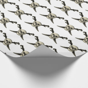 Pirate (Skull) - Glossy Wrapping Paper, 30" x 6' Paper