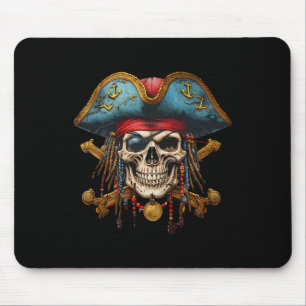 Pirate Skull Halloween Costume Men Women Boys Girl Mouse Pad