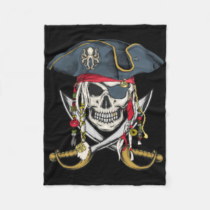 Pirate Skull Halloween Little Boys Girls Kids Teen Fleece Blanket