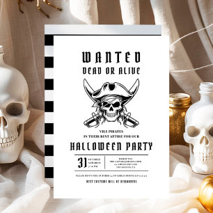 Pirate Skull Halloween Party  Invitation