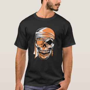 Pirate Skull Head Halloween Theme Costume T-Shirt