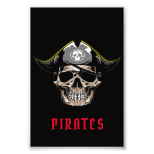 Pirate Skull  jolly roger  Photo Print