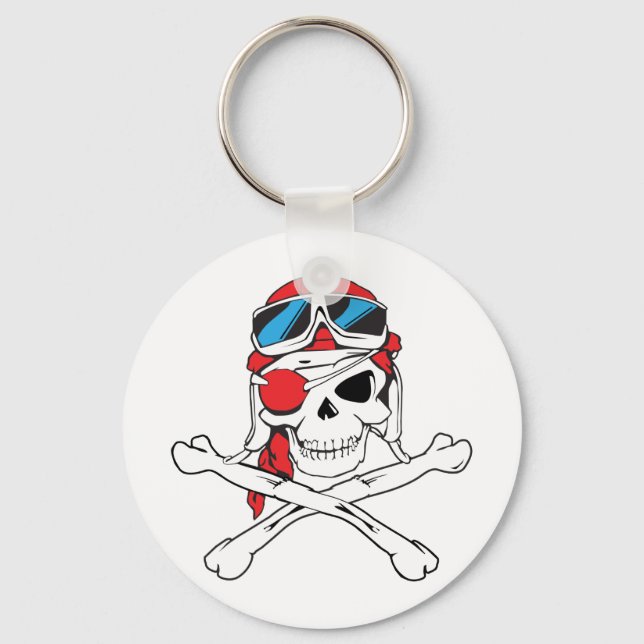 Pirate Skull Key Ring (Front)