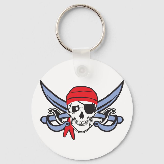 Pirate Skull Key Ring (Front)