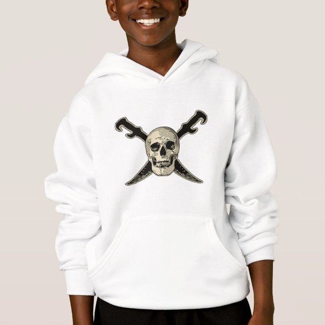 Pirate (Skull) - Kids' Pullover Hoodie (Front)