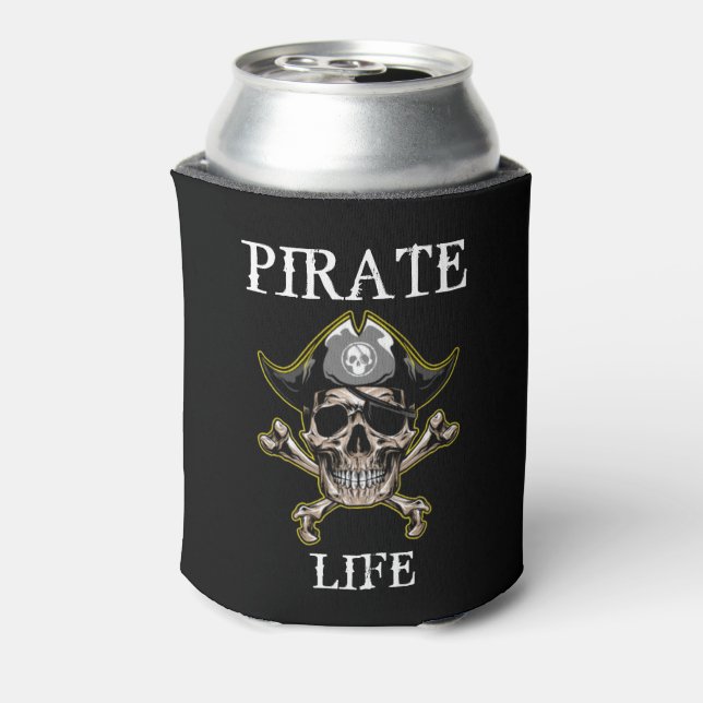 PIRATE SKULL LIFE  CAN COOLER (Can Back)