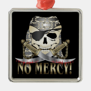 Pirate skull metal ornament