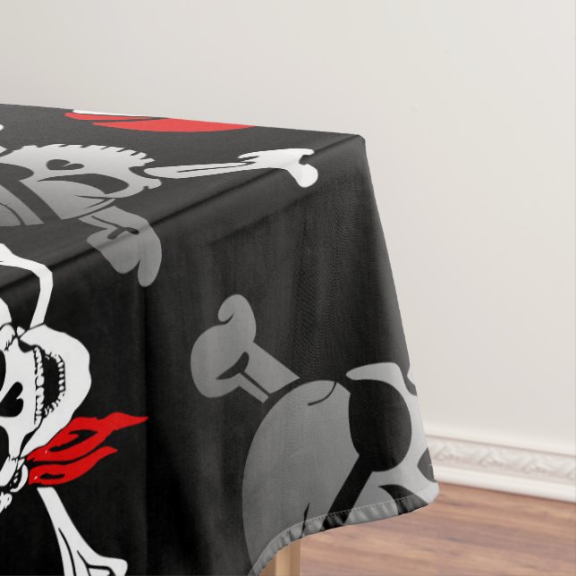Pirate Skull n bones Pirate Tablecloth (In Situ)