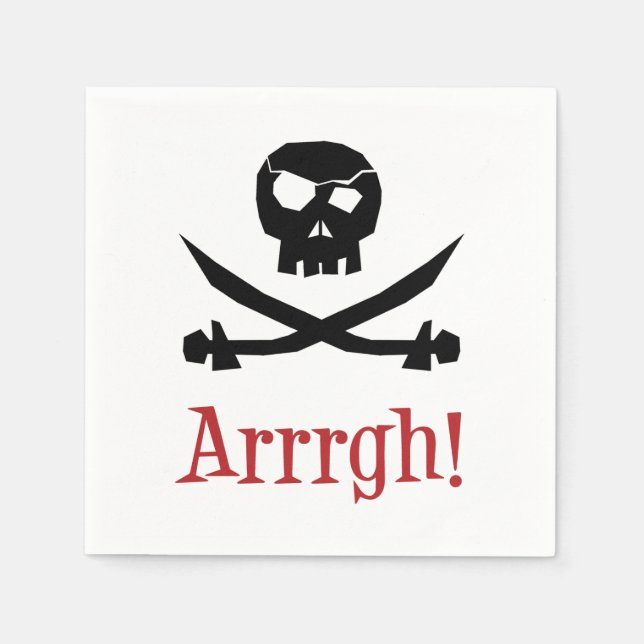Pirate Skull Napkin (Front)