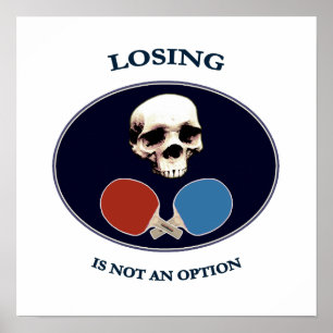 Pirate Skull Option Ping Pong Poster