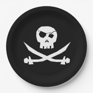 Pirate Skull Paper Plate