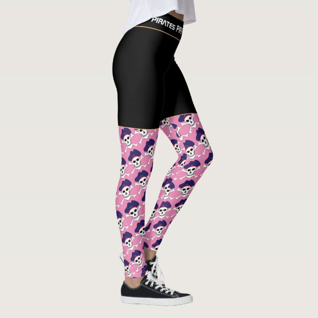 Pirate Skull & Pirates Flag fashion, Fitness games Leggings (Right)