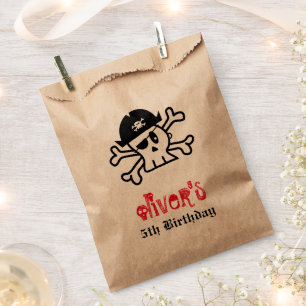 Pirate Skull Skeleton Boy Birthday Party Favour Ba Bag