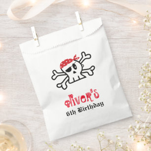 Pirate Skull Skeleton Boy Birthday Party Favour Ba Bag
