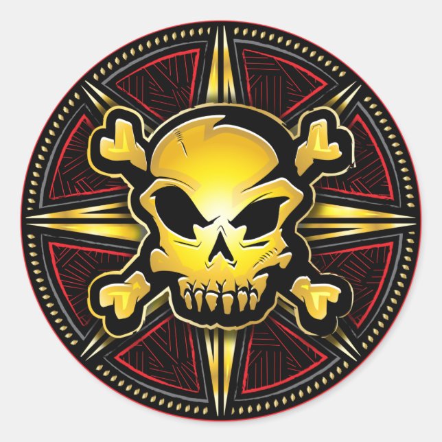 Pirate Skull Sticker (Front)
