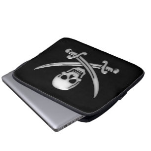 Pirate Skull & Sword Crossbones Laptop Sleeve